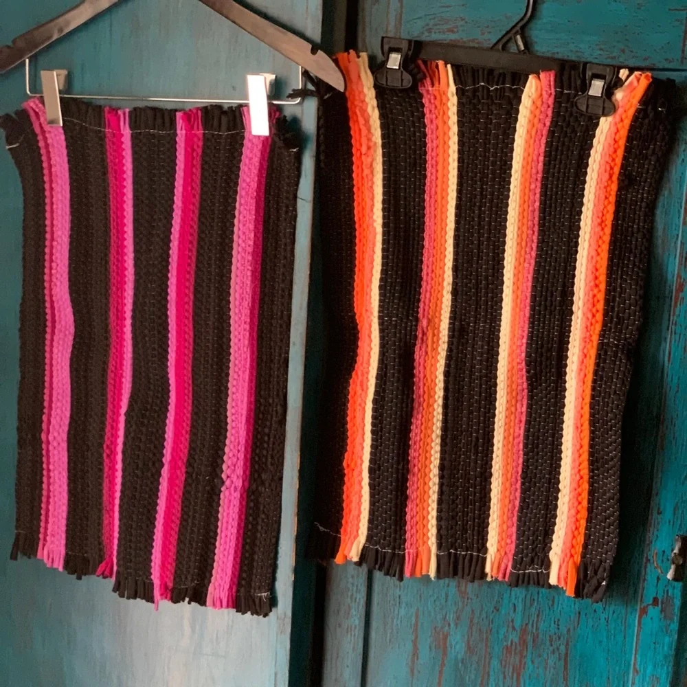 Two Rag-Rug-Style Bathmats